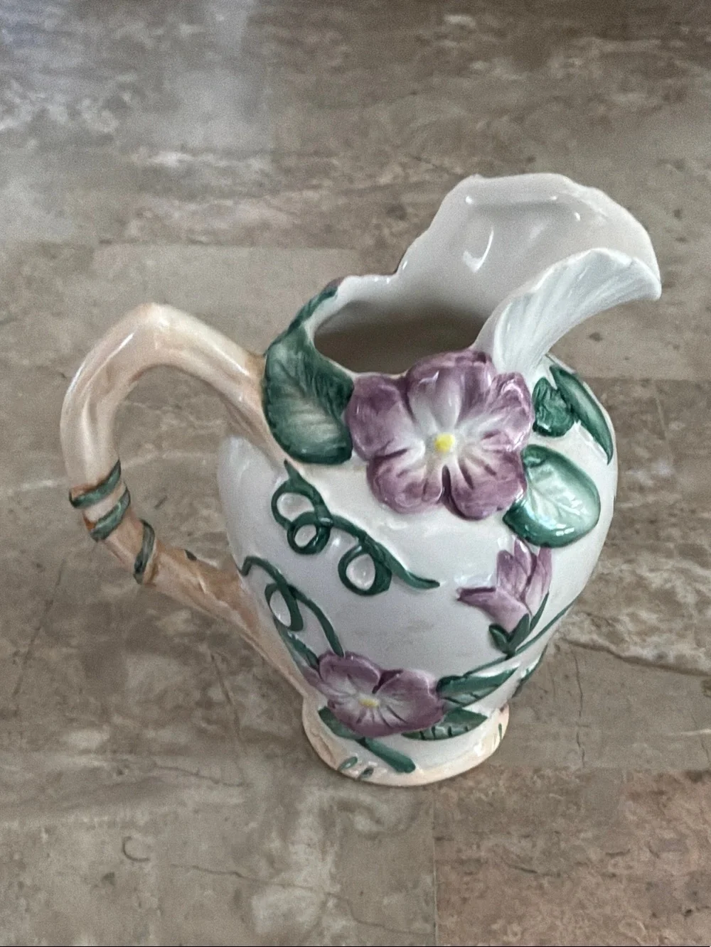 Fitz & Floyd Floral Ceramic Cream Pitcher